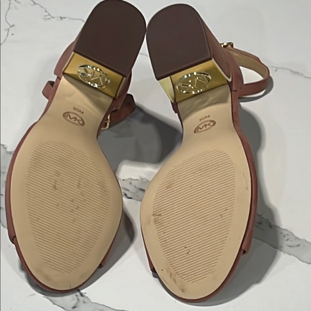 Lana Suede Sandal Michael Kors Brown Block Heel Sandals EUC - they may be  NWOT - Picture 10 of 13